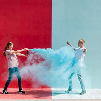 Girl or Boy Baby Gender Reveal Fire Extinguisher 250g Powder Smoke Color Blasters