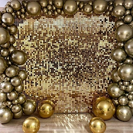 Party Air Active Decor Decorative Wind Activate Sparkly Disco Decoration Panel 3d Wedding Backdrop Rose Gold Shimmer Sequin Wall