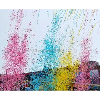 Hand hold electric Color Paper Fireworks Shooter Machine Papier 6 Shots Recharage Battery Confetti Gun for Disco Night Club dj