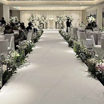 Festival party event stage floor white red wedding walkway aisle runner carpet roll for event wedding decoration