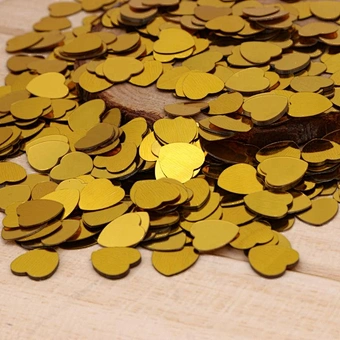 gold shine sparkle love heart wedding favor table decoration color paper confetti for wedding valentine birthday party