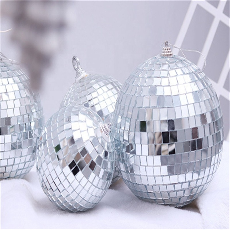 Hot sales Disco Mirror Reflective Disco Ball Christmas Tree Hanging Balls Ornaments Pendants For Party Decor