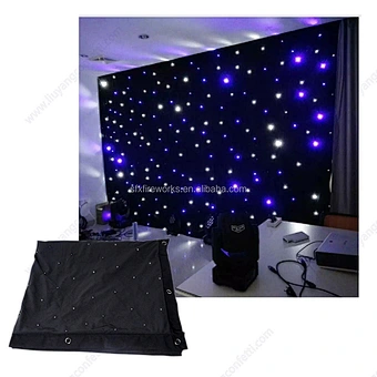 Led Blue White Cloth Light Fairy Outdoor Bulk String Window Rgb Star Curtain For Stage Home Party Backdrop Ceiling Decoration