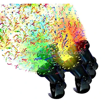 Wholesale RGB LED 1200W DMX Electric Remote Control Party Confetti Cannon Machine Wedding Confetti Jet Colorful Paper Cannons