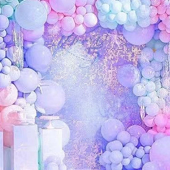 Favors Gift Supplies Decor Equipments 3d Iridescent Bling Custom Decoraciones Shimmer Sequin Wall Backdrop Wedding Decorations