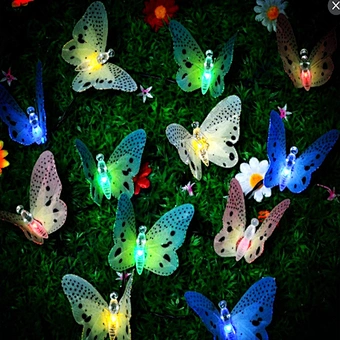Changing Multi Color Decoration Path Lawn Outdoor Dragonfly Solar Garden Led Lights Artificial Butterfly