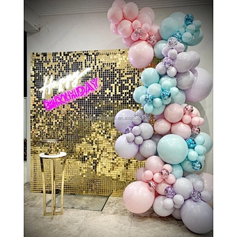 Air Activate 3D Shiny Shimmer Square Sequin Wall Panel Board For Wedding Events Festival Backdrop Sign Birthday Party Decoration