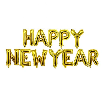 Hot Sale Decoration Set Digit Air Globos Christmas Number Foil Eve Party Supplies Kit Gold Happy New Year 2024 Balloon