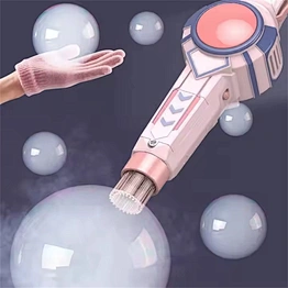 Outdoor Summer Kids Princess Handheld Wand Smoke Soap Bubble Water Gun Machine Have Fun Smoke Bubble Machine Toy For Kids