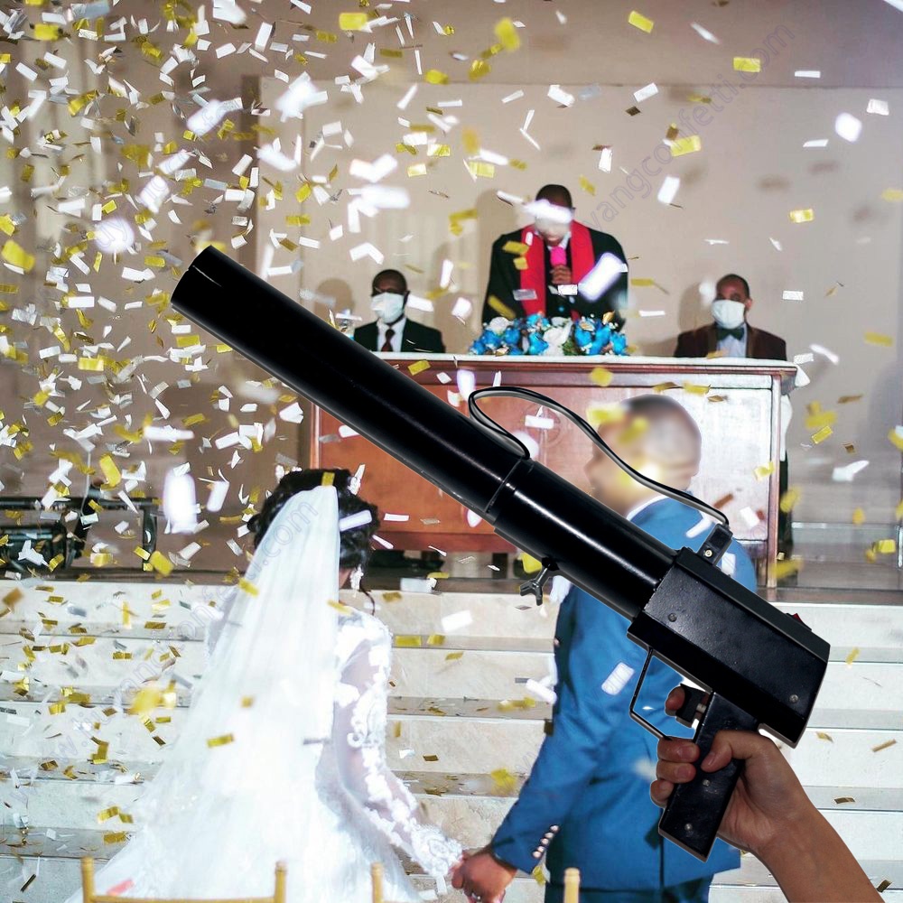 Stage FX Machine Wedding Party Celebration Effect Super Shooter Single Paper Dj Electric Popper Co2 Handheld Confetti Cannon Gun