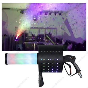 New Arrival Full Color CO2 Confetti DJ Hand Shooter LED CO2 Confetti Jet Gun for Party Disco Nightclub