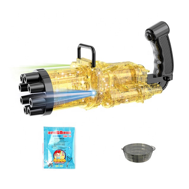 Hole Automatic 69 Water Machine Toy Kids Gatling Soap Wholesale Electric Rocket Boom 2022 Hot Sale Children Burbujas Bubble Gun