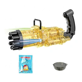 Hole Automatic 69 Water Machine Toy Kids Gatling Soap Wholesale Electric Rocket Boom 2022 Hot Sale Children Burbujas Bubble Gun