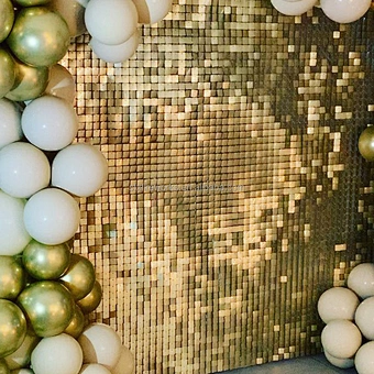 3d Factory Directly Wholesale Air Active Disco Decoration Pet Decorative Shiny Decor Advertising Board Shimmer Sequin Wall Panel