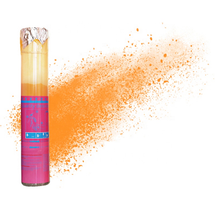 Gender Reveal Party Poppers Holi Powder Cannon orange color Smoke Shooter color Run Holi Powder Shooter For Celebration Sport