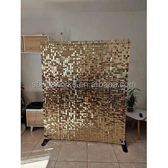 Air Activate 3D Shiny Shimmer Square Sequin Wall Panel Board for Wedding Events Festivals Advertising Backdrop Signs Decoration
