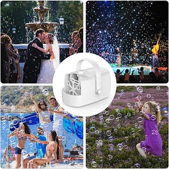Automatic Dj For Party Wedding Kids Professional Stage Effect Toys Making Blower Plastic Electric Battery Bubble Machine