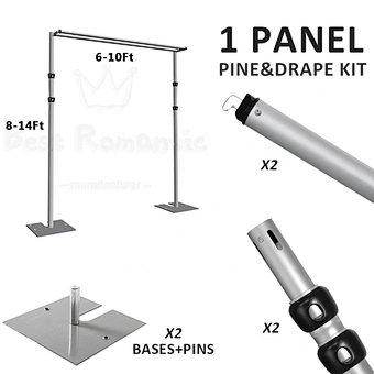 3-PIECE ADJUSTABLE UPRIGHT W/SLIP-LOCK (6FT-14FT)cheap wedding pipe without drape wholesale alternatives backdrop party
