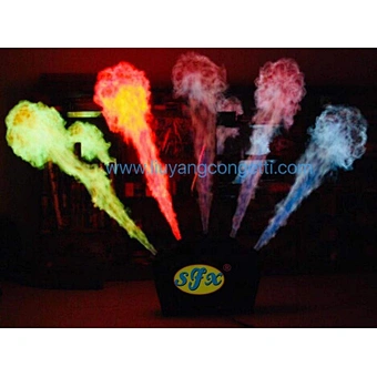 DMX 512 CE Spray Fire Projector 5 colors Fan shape flame projector 5 head Flame Machine for stage effect DJ Disco