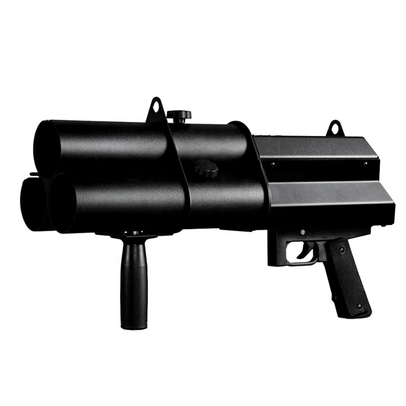 Hand hold Electric confetti shooter rechargeable 3 heads Confetti party popper Gun Machine 3 shots confetti Gun  for Concert DJ