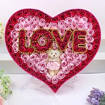 Love 100 Forever Rose Pink Eternal Romantic Valntines For Her Imprint Handmade Preserved Real Flowers Valentines Day Gifts