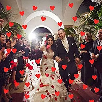 Biodegradable Paper Throwing Petals Love Heart Red Heart Foil Metallic Confetti heart for Party Decoration Wedding decoration