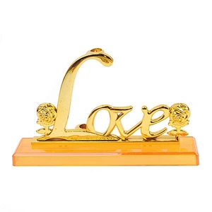24k Gold foil Rose Love Base Flower Photo Frame Centerpiece Table Event Prop Road Lead Party Supplies Decor Wedding Decoration