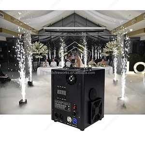 4pcs Dmx Remote Cold Flame Sparkler Fountain Spark Firework Machine With Flight Case For Wedding Party Dj Disco Stage