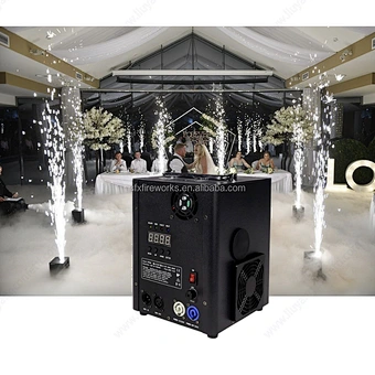 4pcs Dmx Remote Cold Flame Sparkler Fountain Spark Firework Machine With Flight Case For Wedding Party Dj Disco Stage