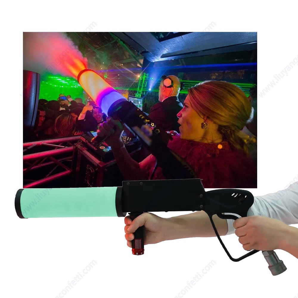 DJ Equipment DMX Co2 Jet Spray Machine RGB LED Co2 Smoke Fog DJ Gun For Wedding Disco Nightclub Party