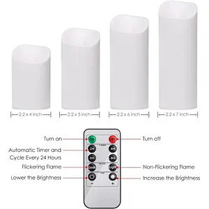 Wholesale home decoration flameless moving wick led candle