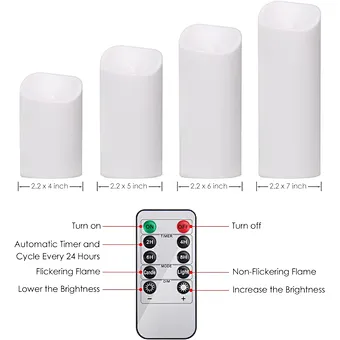 Wholesale home decoration flameless moving wick led candle
