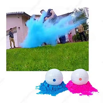 Start Party Gender Reveal Party Exploding Powder Golf Ball Pink And Blue Set Boy Or Girl Gender Reveal Party Holiday Supplies