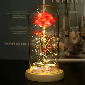 Teddy Bear Saint Decorative Led Lamp Galaxy Artificial Rose Flower Valentine's Day Mother's Girl Birthday Valentine Gift