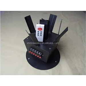 Remote control rotating fireworks firing systems for stage fountains cold pyro