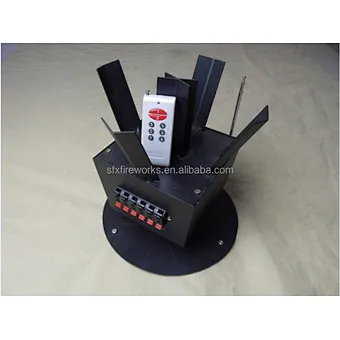 Remote control rotating fireworks firing systems for stage fountains cold pyro