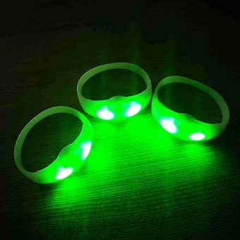 Radio Customized Event Bracelet Remote Control Light Up Timer Concert Flashing Programmable Dmx 4 Custom Logo Led Wristbands