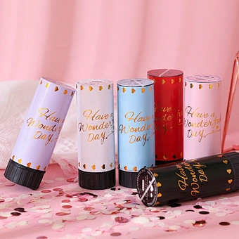 Mini Hand Held Confetti Cannon Hand Twisted Spring Proposal Confession Firework Tube Christmas Party Decor