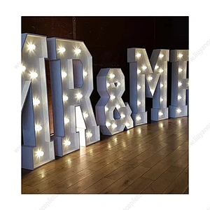Marquee Letters 4ft Led Number For Wedding Custom Giant Logo Large Love Light Up Bulb Signs Outdoor Big Love Words For Party