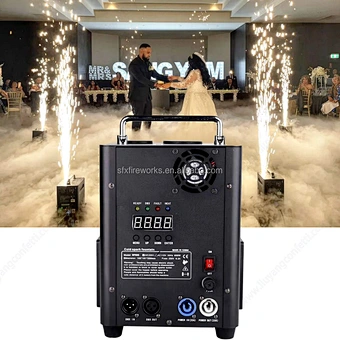 4pcs Dmx Remote Cold Flame Sparkler Fountain Spark Firework Machine With Flight Case For Wedding Party Dj Disco Stage