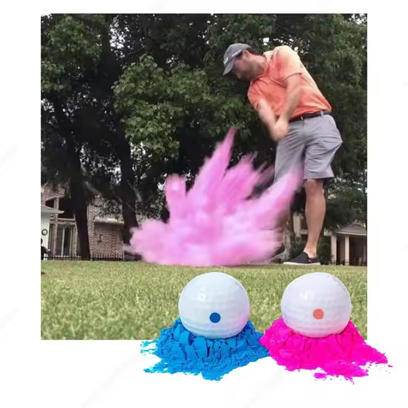 Start Party Gender Reveal Party Exploding Powder Golf Ball Pink And Blue Set Boy Or Girl Gender Reveal Party Holiday Supplies