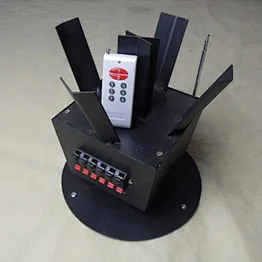 Remote control rotating fireworks firing systems for stage fountains cold pyro