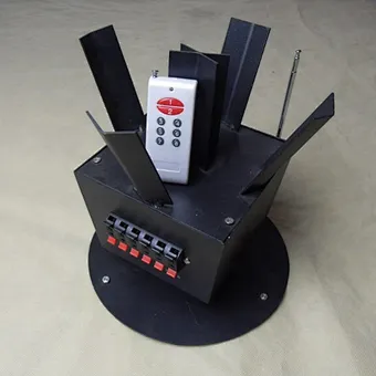 Remote control rotating fireworks firing systems for stage fountains cold pyro
