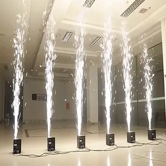 DMX 512 pyrotechnic machine cold pyro stage fireworks machine spark machine 2 IN 1 flight case for wedding decoration party deco