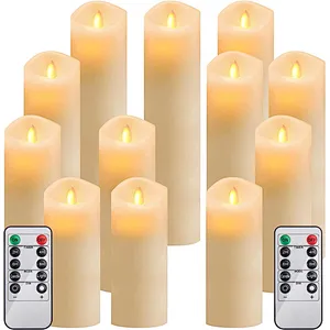 Wholesale home decoration flameless moving wick led candle