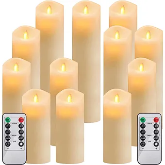 Wholesale home decoration flameless moving wick led candle