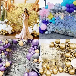 Panel Shimmer Sequined Iridescent Decoration Tile Matte Gold Square Acrylic Manufacturers Backdrop Home Decor Signs Sequin Wall