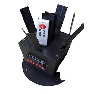 Remote control rotating fireworks firing systems for stage fountains cold pyro