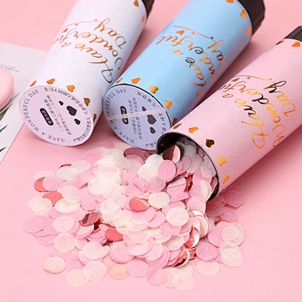 Mini Hand Held Confetti Cannon Hand Twisted Spring Proposal Confession Firework Tube Christmas Party Decor