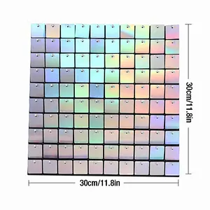 Panel Shimmer Sequined Iridescent Decoration Tile Matte Gold Square Acrylic Manufacturers Backdrop Home Decor Signs Sequin Wall